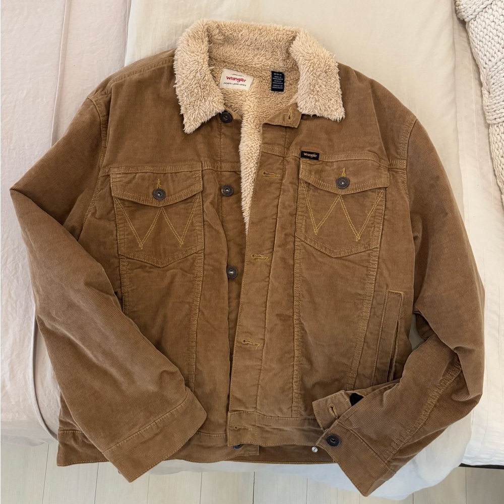 Wrangler Men's Brown Sherpa Lined Jacket